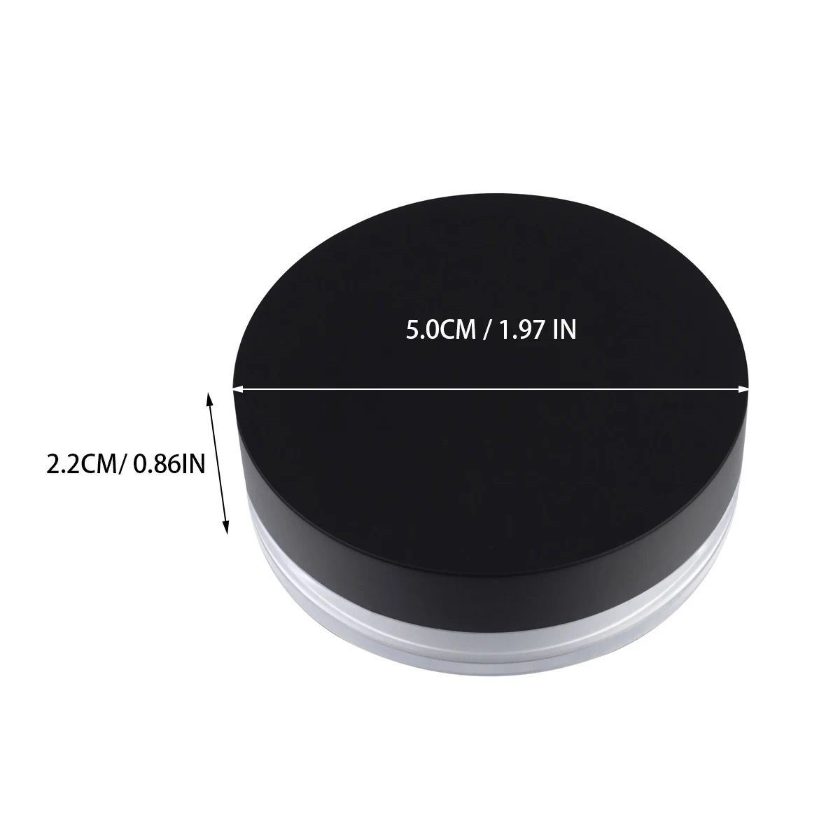 20G Empty Makeup Container Reusable Plastic Powder Compact with Sponge Puff for Travel Home Use Loose Cosmetics Storage Portable