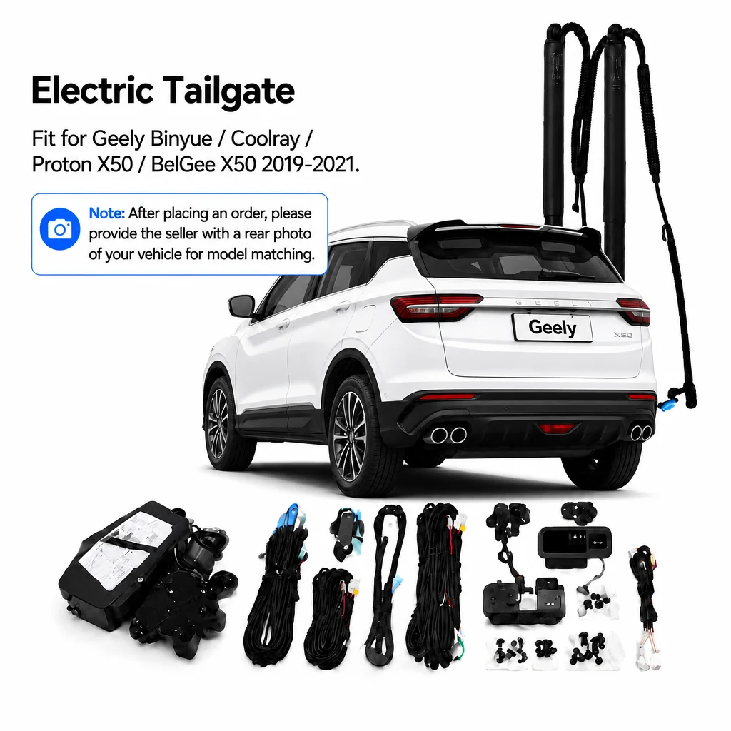 Power Electric Tailgate Kit Auto Rear Trunk Lift Retrofit Kit For Geely Binyue Coolray Proton X50 BelGee X50 2019‑2021