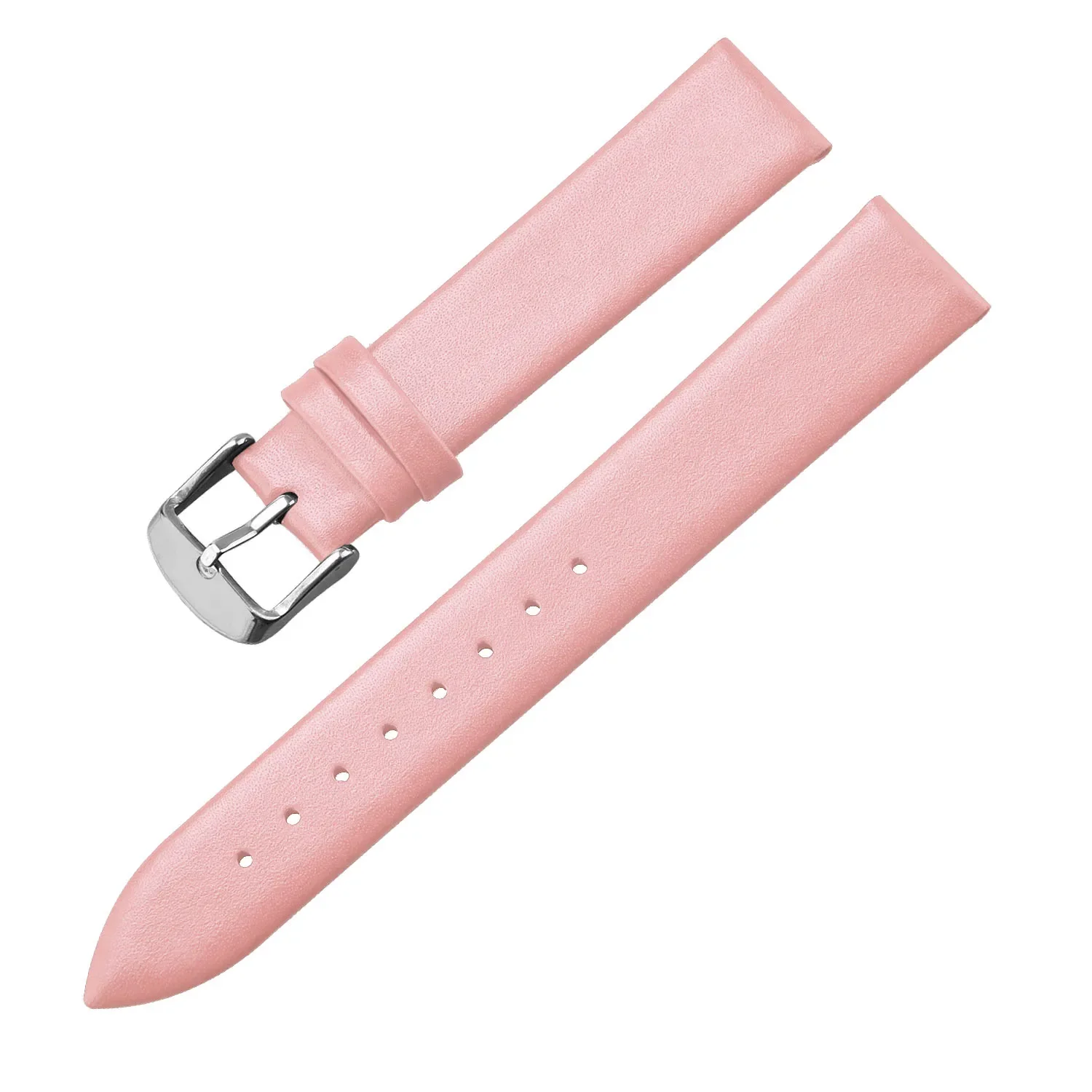Kalbsleder-Uhrenarmband, 12 mm, 14 mm, 16 mm, 18 mm, 20 mm, 22 mm, echtes Leder-Uhrenarmband mit silberner Dornschließe