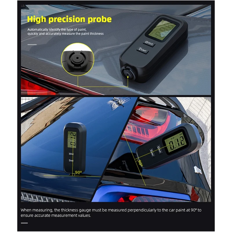 Vc100 VC-100 Digital Backlight LCD Film Thickness Meter Car Paint Thickness Tester Coating Thickness Gauge Best Tester