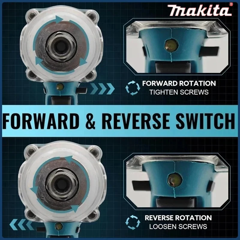 Makita DTW600 1/2Inch Cordless Wrench 18V Brushless 3100IPM Rechargeable Tool for Vehicle Maintenance Service