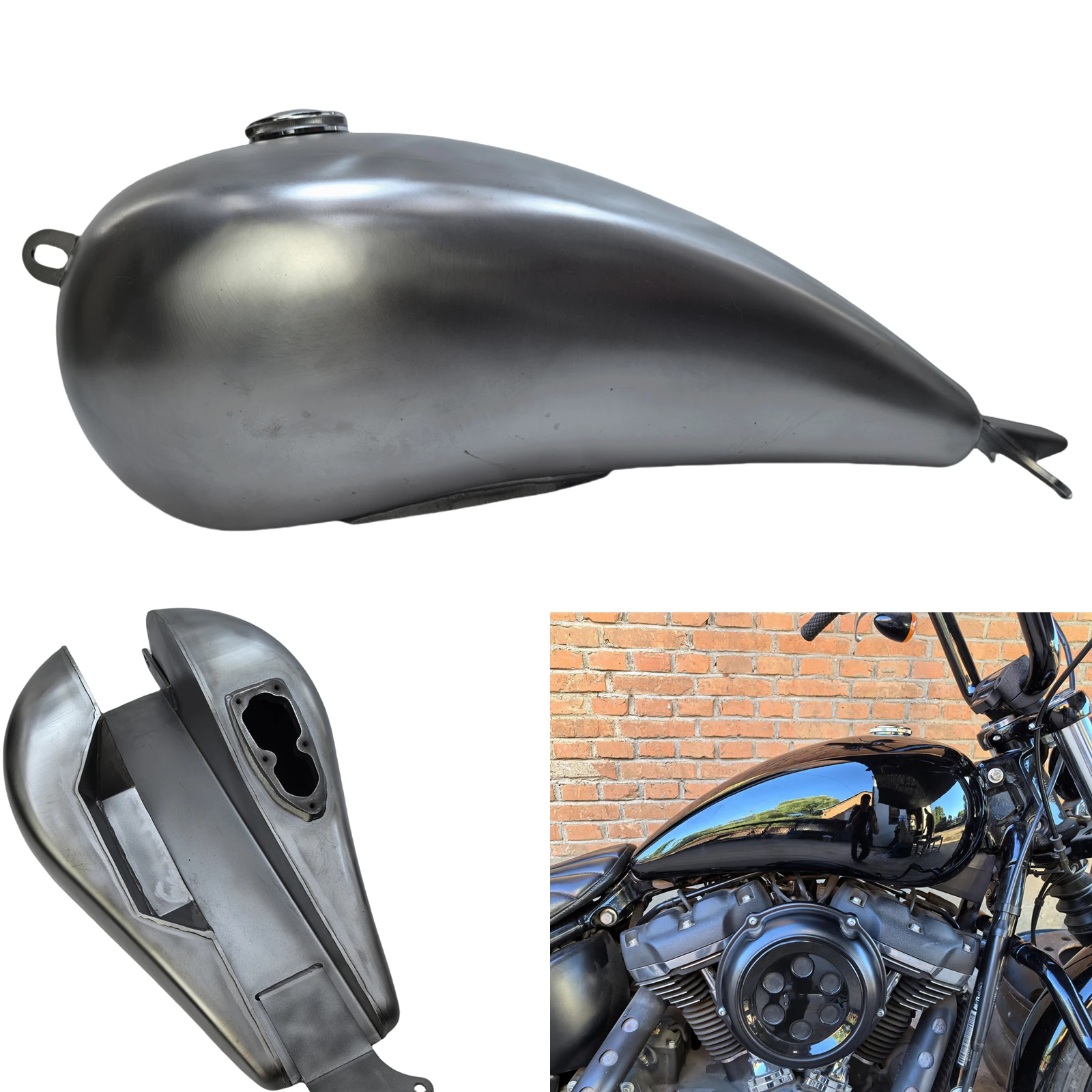 Motorbike Petrol Gas Fuel Tank Oil Box with Cap For Harley Davidson Softail 2018-2024