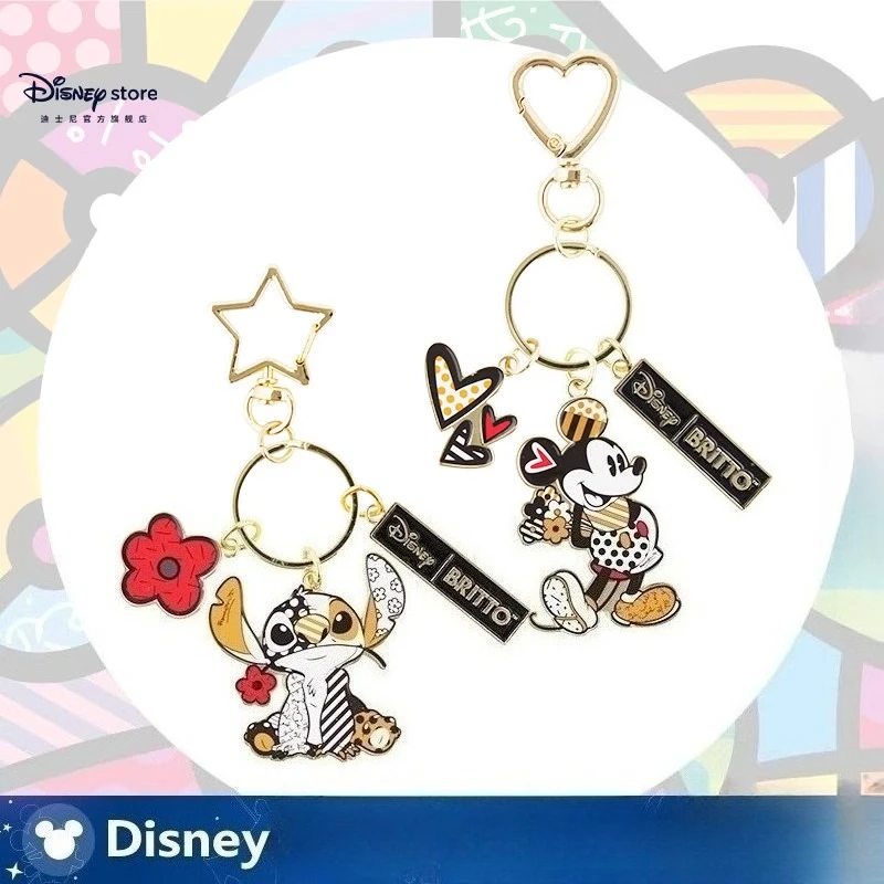 

Disney Black Gold Series Mickey & Stitch Keychain Bag Charm - Top Choice for Halloween, Christmas, and Birthday Gifts