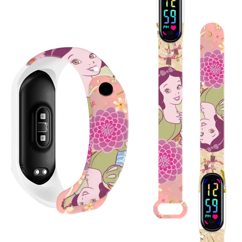 

Disney Dream Princess Print Band for Xiaomi Mi Band 10 9 8, Slim Soft Silicone Replacement Strap Watchband Wristband Accessories