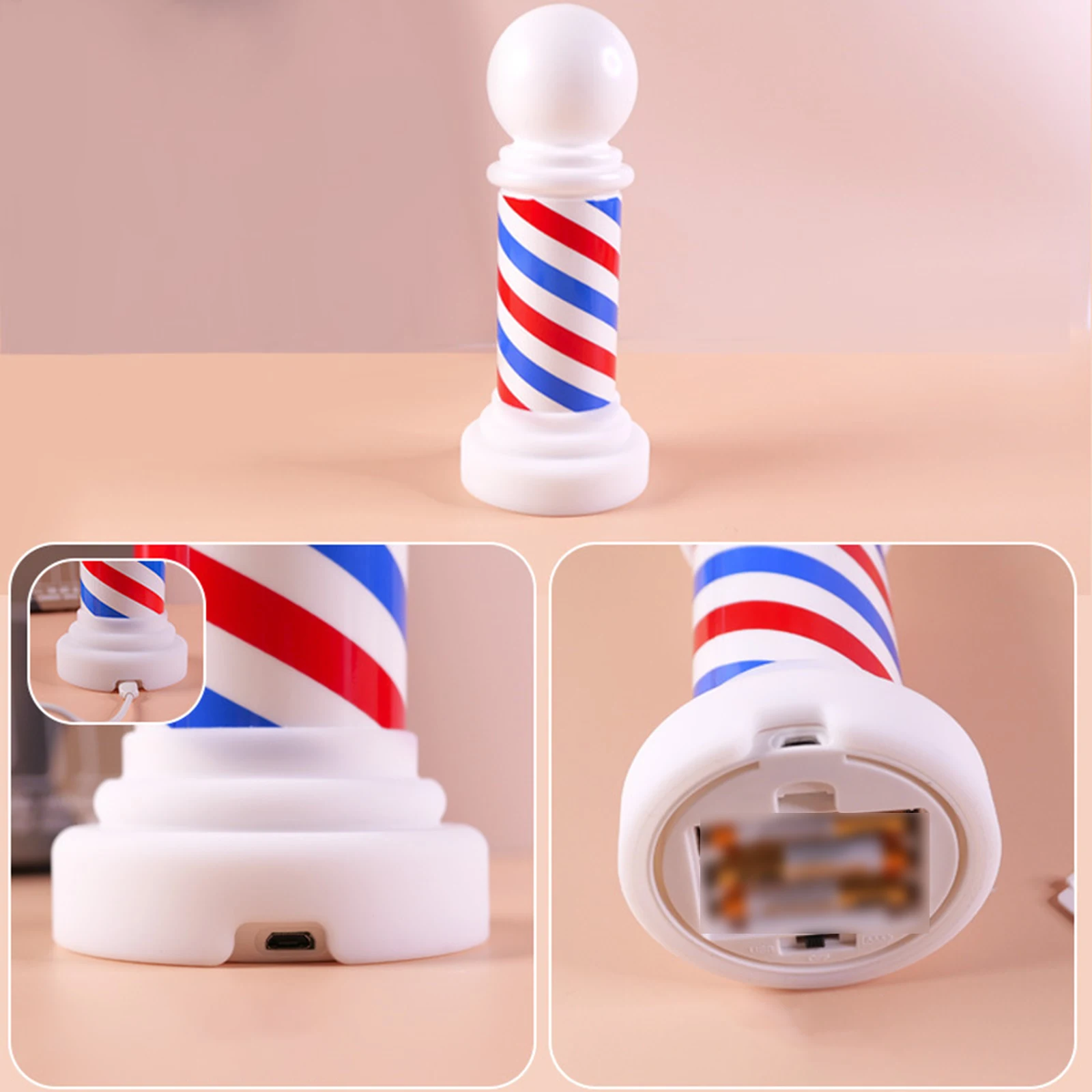 Barber Light Signs Barber Equipment Reusable Delicate Barber Decoration Barber Pole Light for Lamp Barber Shop Hair Salon