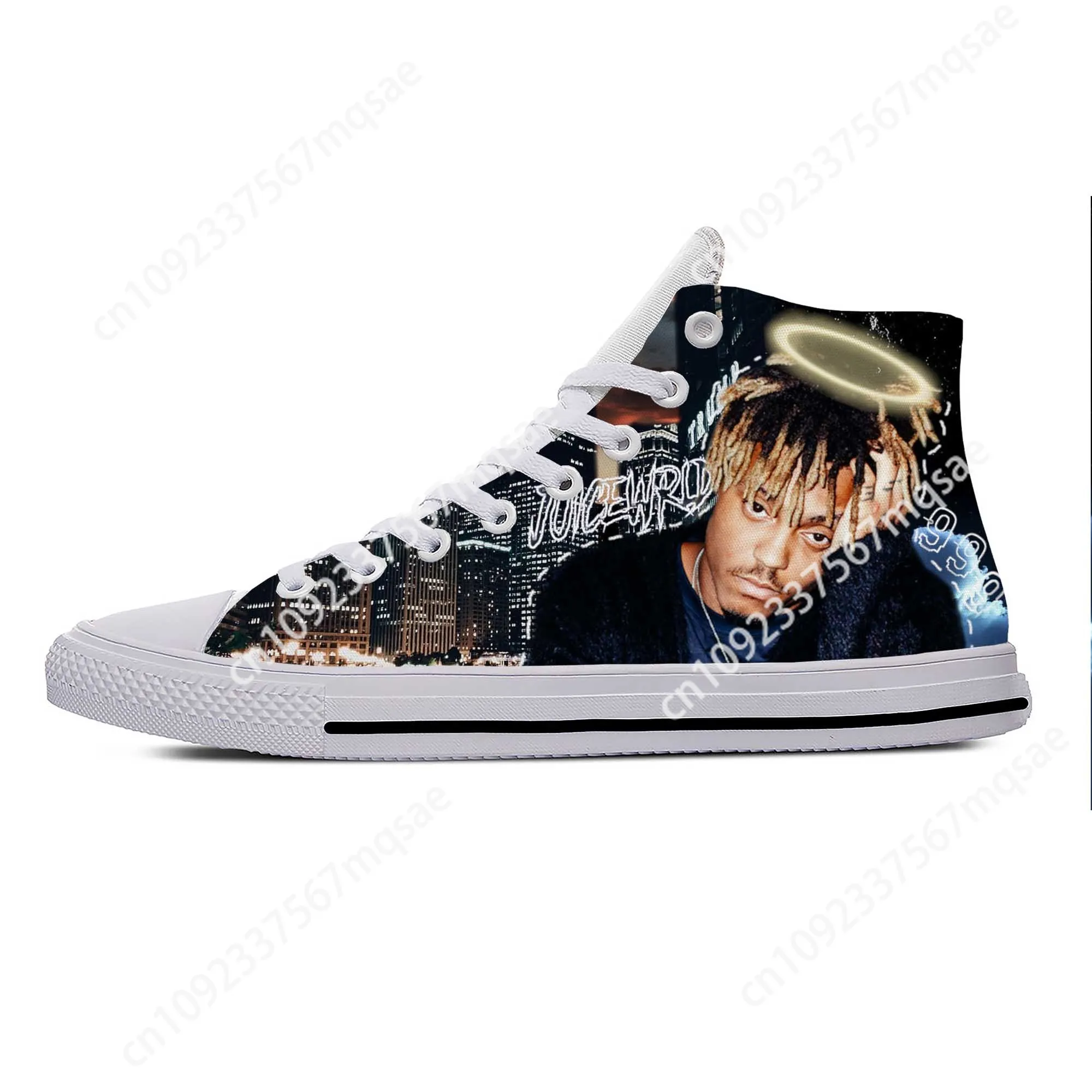 Hot Juice Wrld 999 Hip Hop Rapper Rap Singer Music Casual Cloth Summer Shoes Men Women Sneakers High Top Fashion Board Shoes