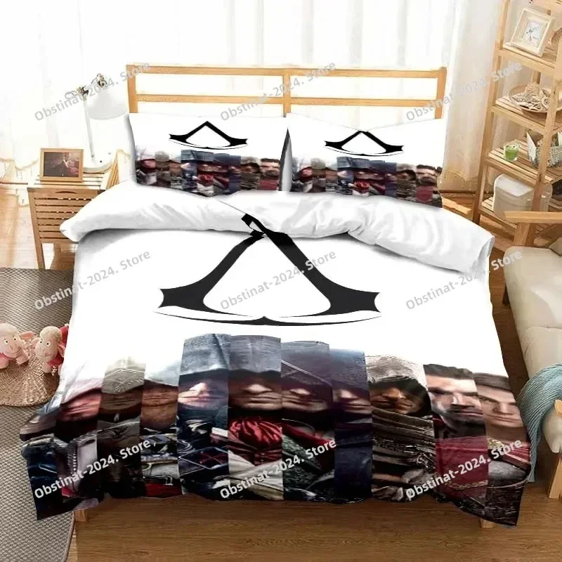 Single-sided Duvet Game A-Assassin Creed Bedding Set Print Bed Set With Pillowcase Bed Single Double Queen Super King Size