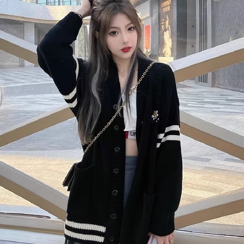 

Высококачественный вязаный свитер для женщин без катышков, ранняя осень, длинная верхняя одежда све V-Ne обычной длины от Dongguan Daliang