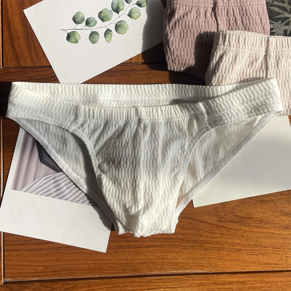 1pc Mens Sexy Pantie Breathable Cotton Tanga Briefs Low Rise Underwear U-shape Pouch Solid Color Underpants M~2XL Large Size