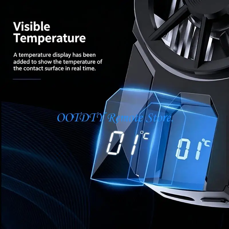  Smartphone Coolers Gadget With Real Time Temperature Monitor Fast Speed Semiconductor Cooling Ergonomic Grip