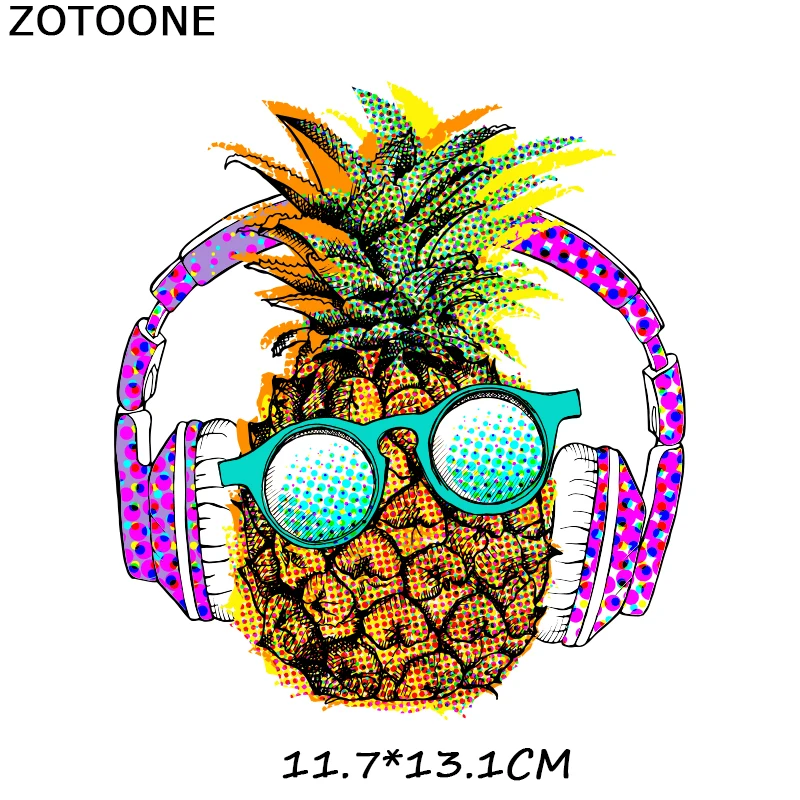 ZOTOONE gelato arancia ananas adesivi per trasferimento di ferro vestiti accessori fai-da-te t-shirt abiti trasferimento di calore lavabile H