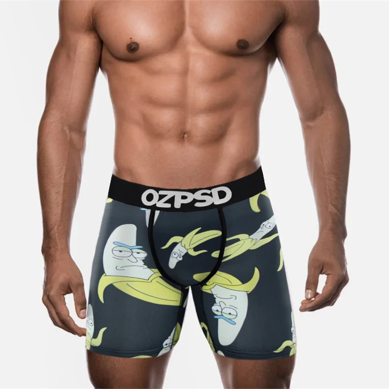 Сексуальное мужское нижнее белье OZPSD, боксеры, мужские трусы, нижнее белье, мужские трусы, шорты-боксеры, дышащие мужские боксеры с принтом