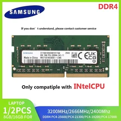 Samsung-Memoria DDR4 para ordenador portátil, dispositivo de 8GB, 3200MHz, 16GB, 2666Mhz, 2400MHz, 4GB de RAM, SODIMM, PC4, 2400T, 2666V, 3200AA