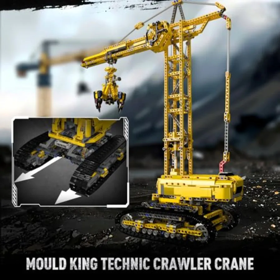 Crawler Crane Advanced Building Kit, Crane Heavy-Duty Truck Sets to Build, Large Engineering Vehicles Construction (1731 PCS)