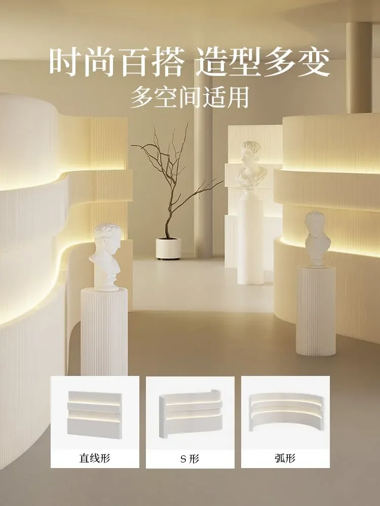Screen luminous mobile soft screen office living room background division space paper wall