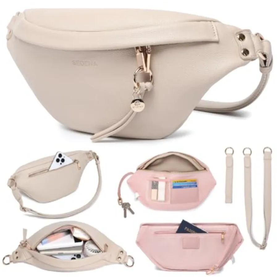 

Anti Pickpocket Bag - Ivory RFID Crossbody Bag for Travel, Adjustable Strap Multiple Compartments Anti Theft Crossbody Bags for