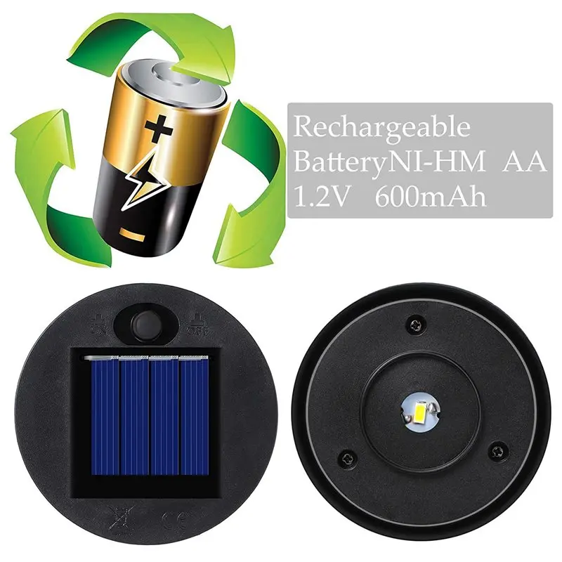 ABSS-20 Pieces Replacement Solar Light Tops Outdoor Hanging Lantern Light Solar Light Parts Round Solar Lights Waterproof