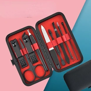 9 teile/satz Nagel Knipser Maniküre Pediküre Set Tragbare Reise Edelstahl Nagel Cutter Tool Kit Fingernagel Anzug