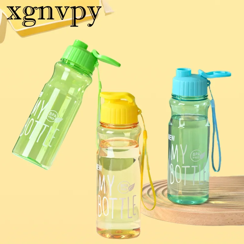 xgnvpy Outdoor sports summer water cup pet plastic cup does not contain BPA food grade material safe and odorless