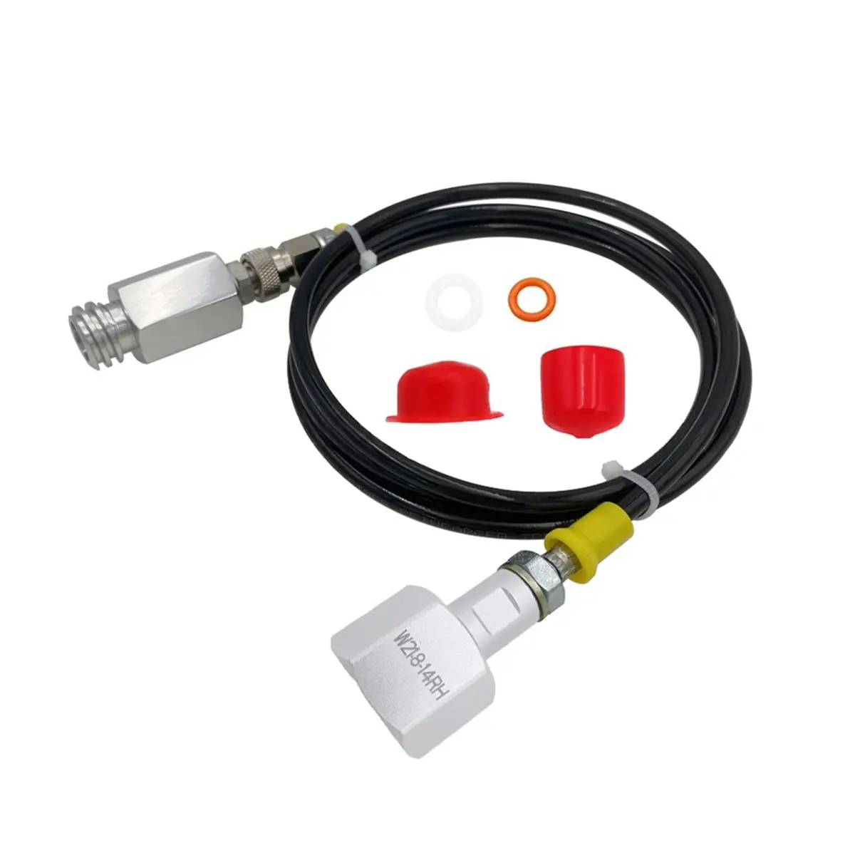 A22I  Soda Club Maker Large Bottle Connection Hose W21.8 with Dual Silver Fittings