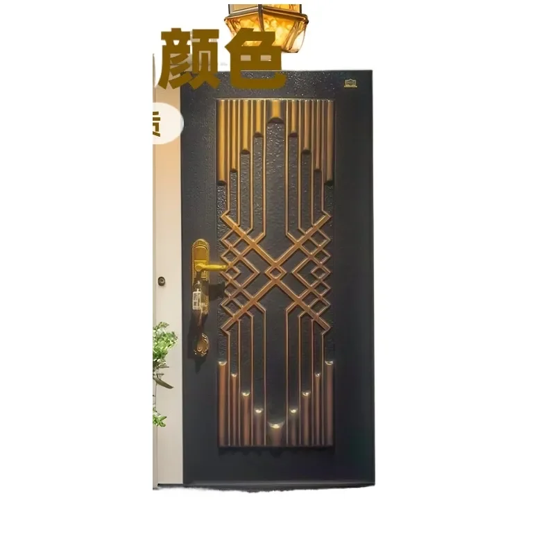 Luxury Iron Entry Door for Household Entrance High End Security Front Door Factory Direct Sales
