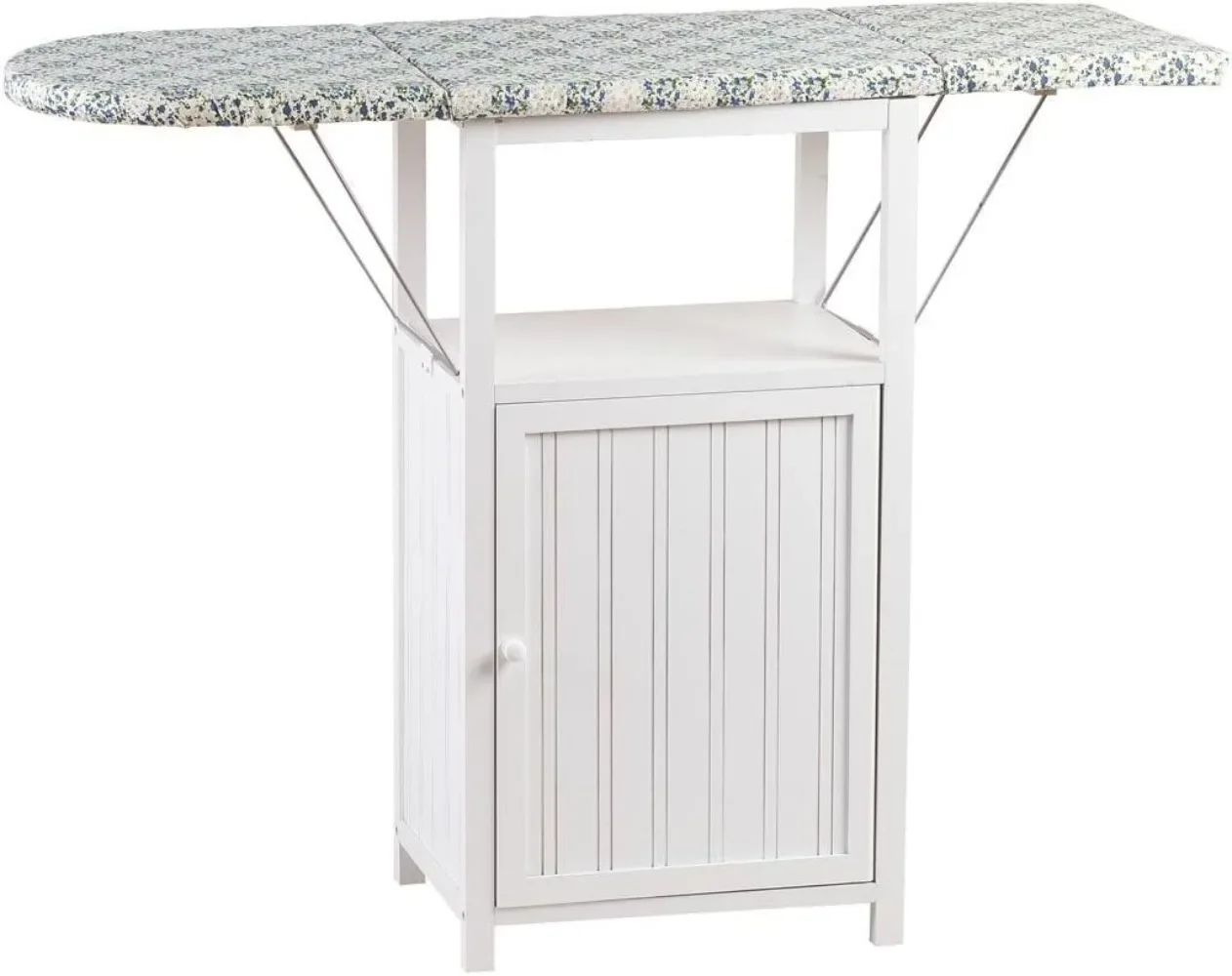 Deluxe ironing board with locker, made of 100% durable wood, white design - measures 36.5 