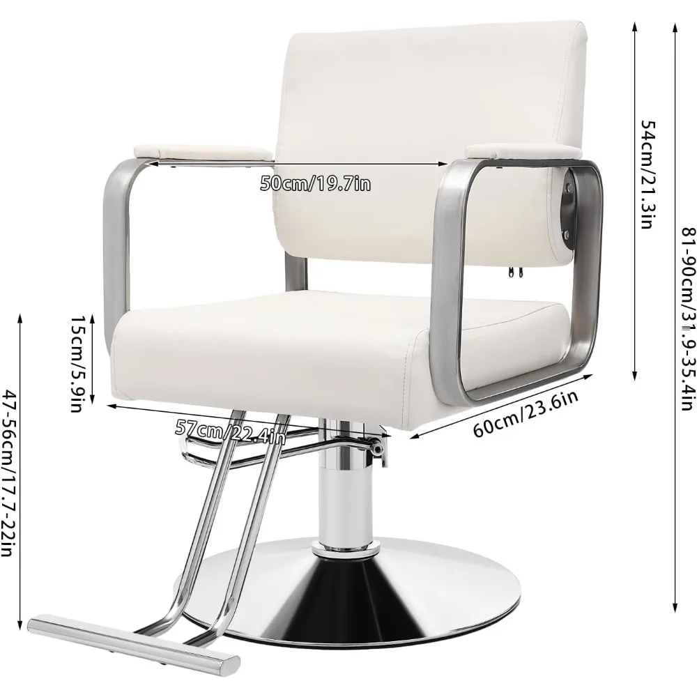 كرسي، كرسي صالون لمصفف الشعر، كراسي تصفيف مع ارتفاع هيدروليكي قابل للتعديل و360 °   كرسي شعر دوار لصالون الحلاقة
