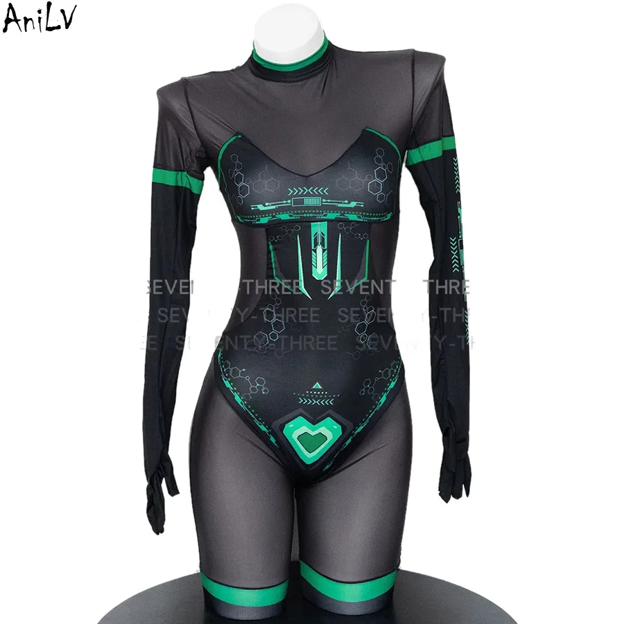 AniLV Game Anime Mech Medica Doctor Nauwsluitende bodysuit Mechanica Apotheker Uniform Kleding Combat Outfit Cosplay Kostuum