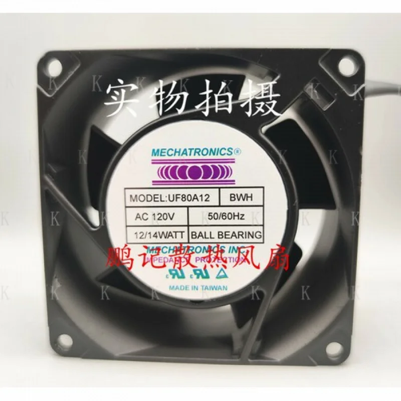 

C for MECHATRONIC UF80A12 BWH 120V 14 12W 8038 2-wire high-end cabinet cooling fan
