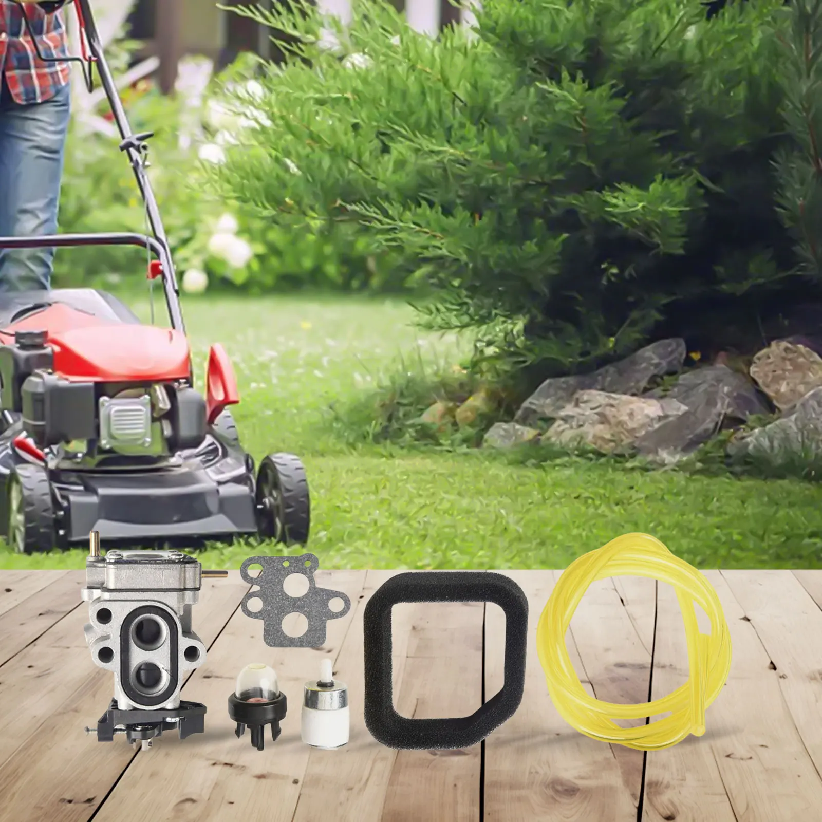 

Garden Tool Carburetor Kit Brushcutter Carburetor Easy Installation Includes Fuel Line Includes Gasket Carburetor Accessories