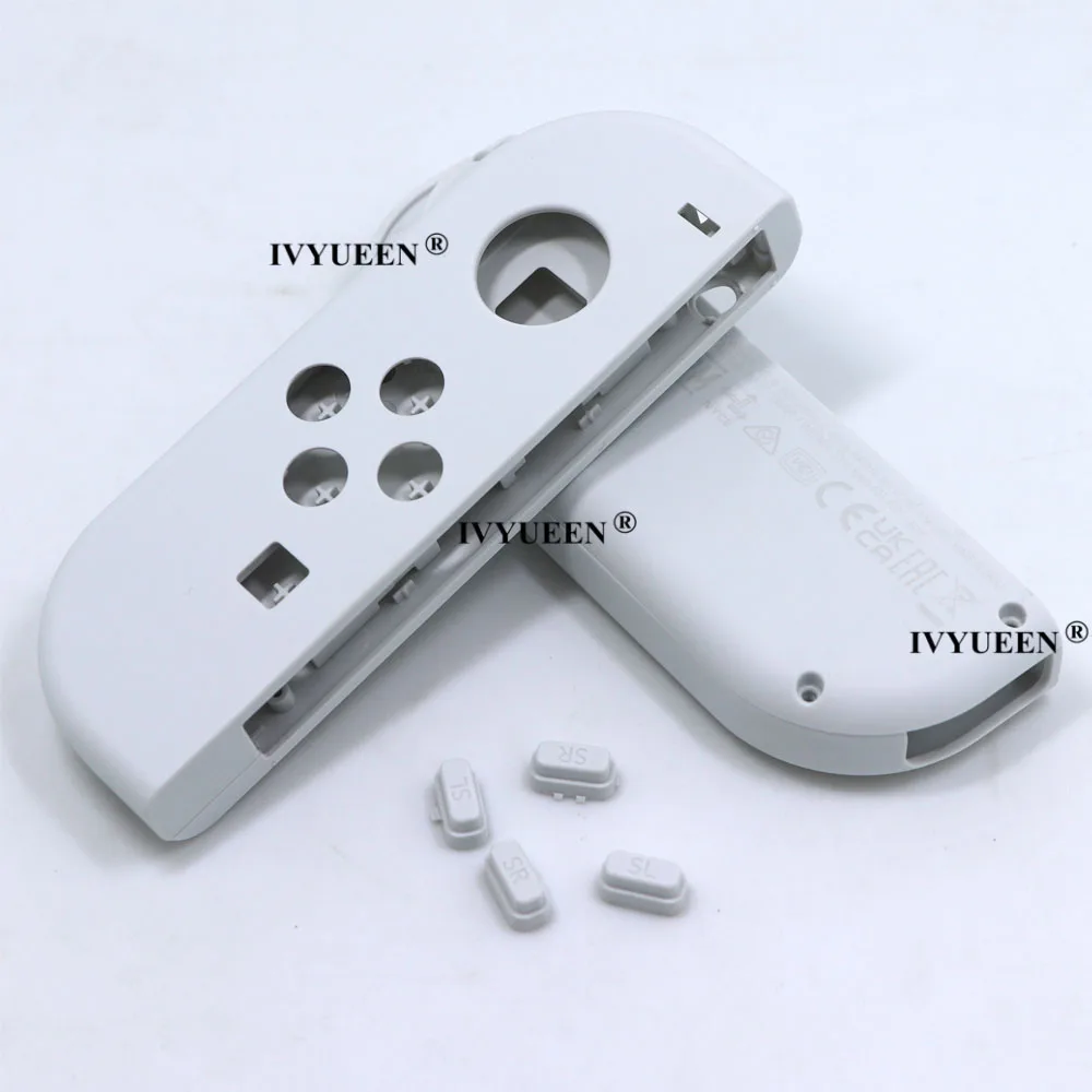 IVYUEEN-carcasa de repuesto para Nintendo Switch OLED Joy Con, carcasa blanca Con botón SR SL, azul, amarillo y violeta