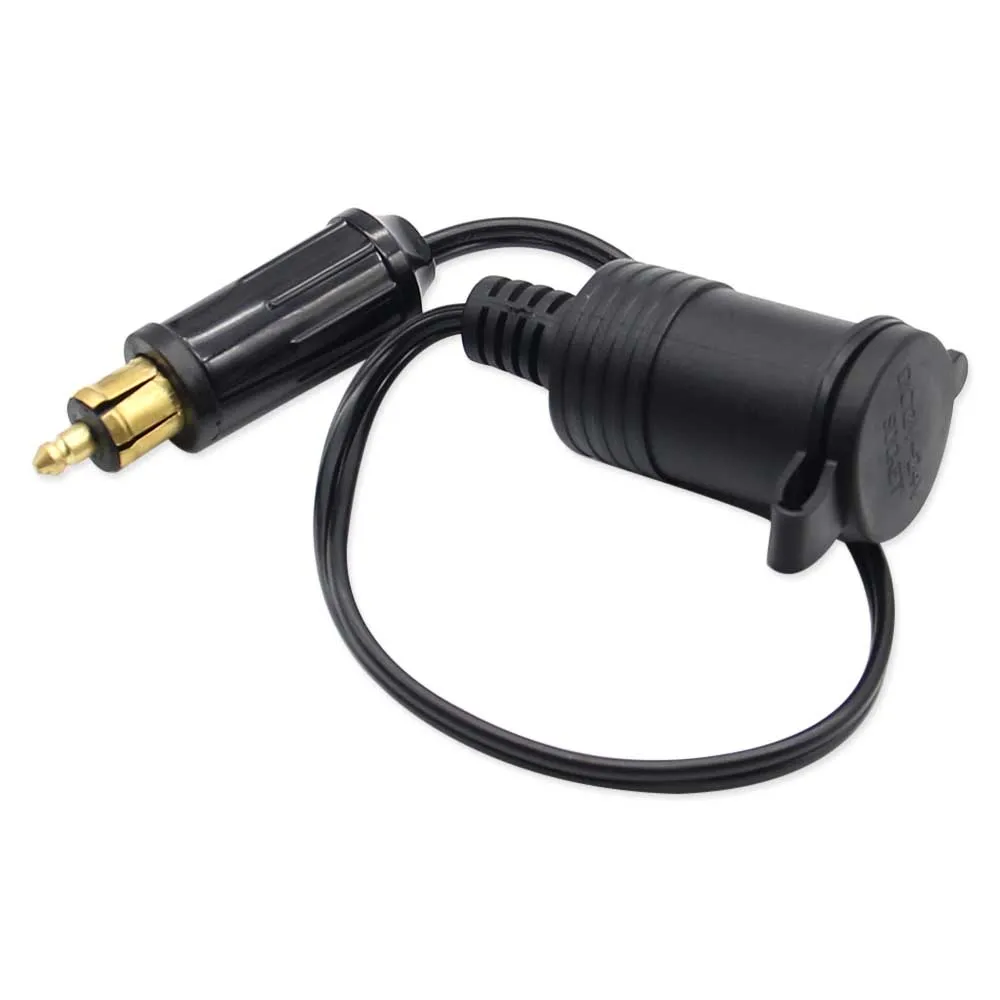 DC 12V 24V EU Plug For BMW DIN Hella Motorcycle Charger Socket Outlet Convert to Car Cigarette Lighter Adapter Power Lead Cable