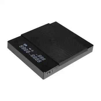 TIMEMORE 베이직 2 블랙 미러 푸어 오버 커피 체중계 유량 디스플레이, 자동 타이머 숫자, 주방 음식 체중계, 에스프레소 0.1g/2kg