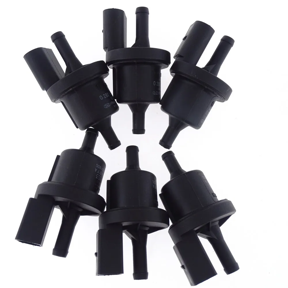 6Pcs Steam Carbon Canister Solenoid Valve 1C0906517A 0280142353 For VW Audi Skoda Seat A4 S6 TT Jetta Passat Beetle Fabia Ibiza