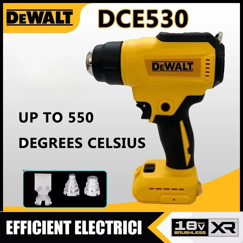 

Термофен DEWALT DCE530 300 Вт, беспроводной, высокомощный, для сварки и термоусадочной упаковки, совместим с аккумулятором 20 В
