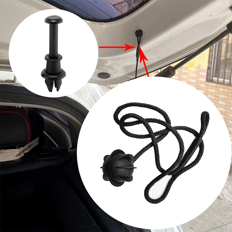 For Skoda Fabia Mk1 1999-2007 Mk2 2008-2014 Mk3 Nj 2015-2020 Rear Parcel Shelf Strap String Cord Clip 1 Set