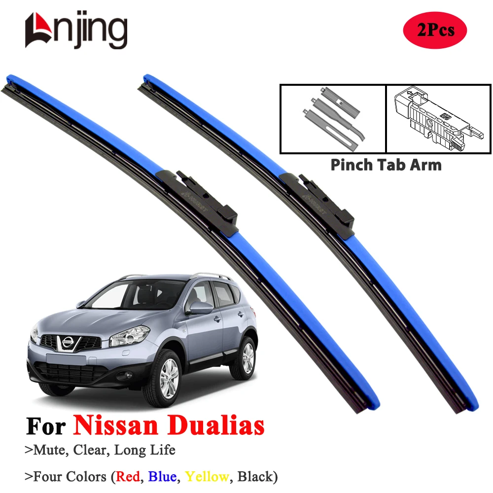 LNJING Lâminas de limpador para Nissan Dualias J10 2006-2014