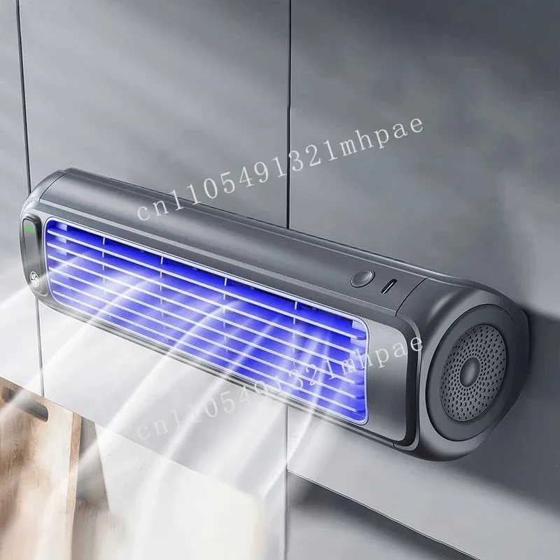 

Wall Mounted Air Conditioning Fan Silent Rechargeable Convenient Cooling Electric Fan Home Kitchen Bathroom No Drilling Fan