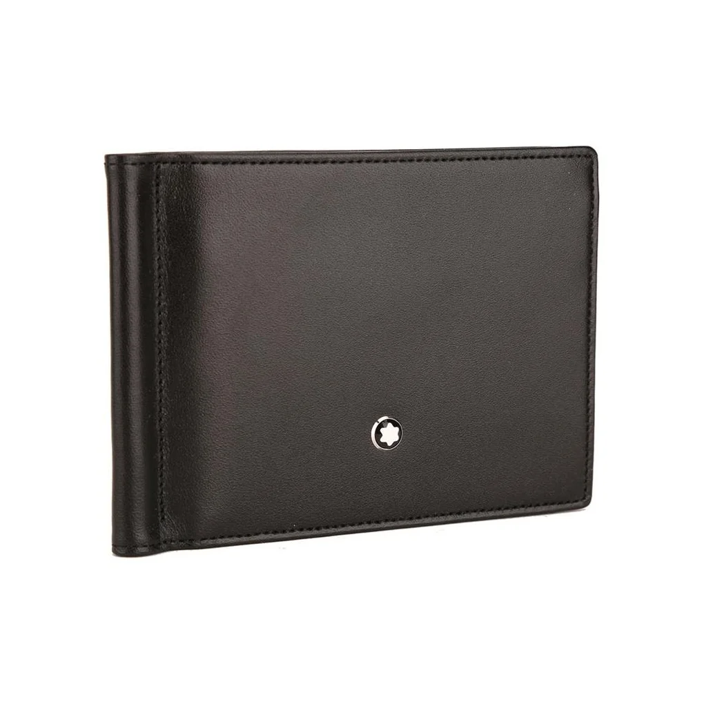 MONTBLANC Meisterstuck Cow Leather Wallet Men's Black 108945