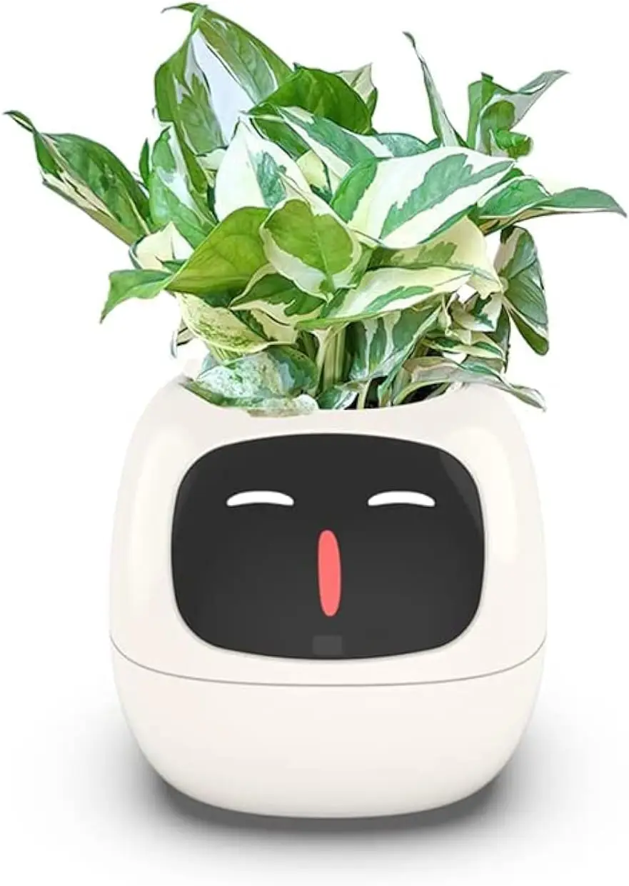 

Plant Shelves Smart Flower Pot with AI Chip 7 Sensors Auto Care for Plants Indoor Desktop Home Decor