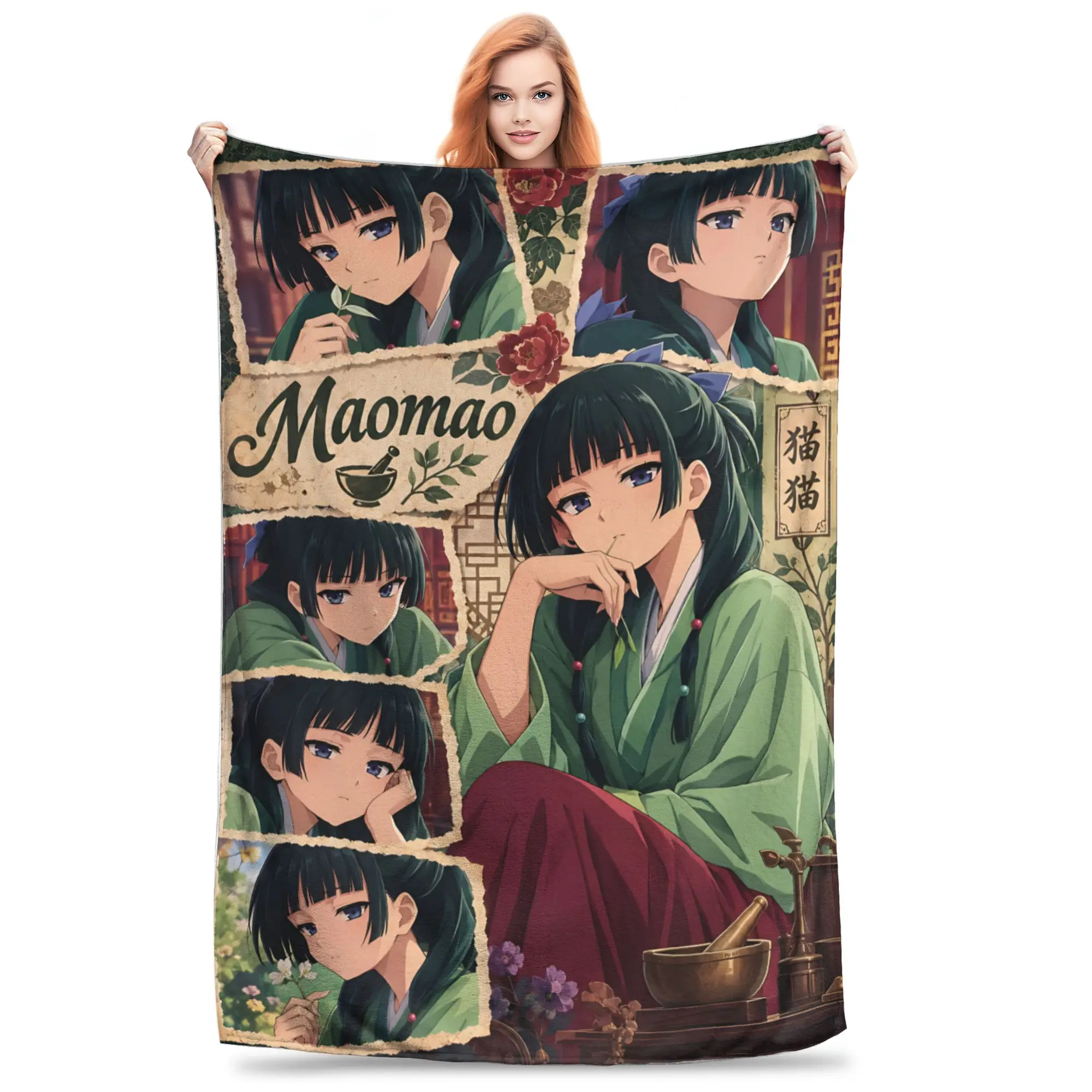 1PC The Apothecary MAOMAO  home room decorations Winter Blankets for Adults Bedding Home Interior Sofa Knee