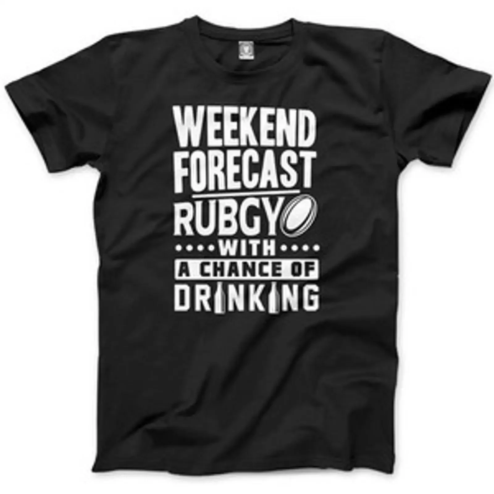 Weekend Forecast Rugby mit Trinkchance Herren T Shirt vintage Washed Slightly homme Casual Stretched designer clothes Versatile