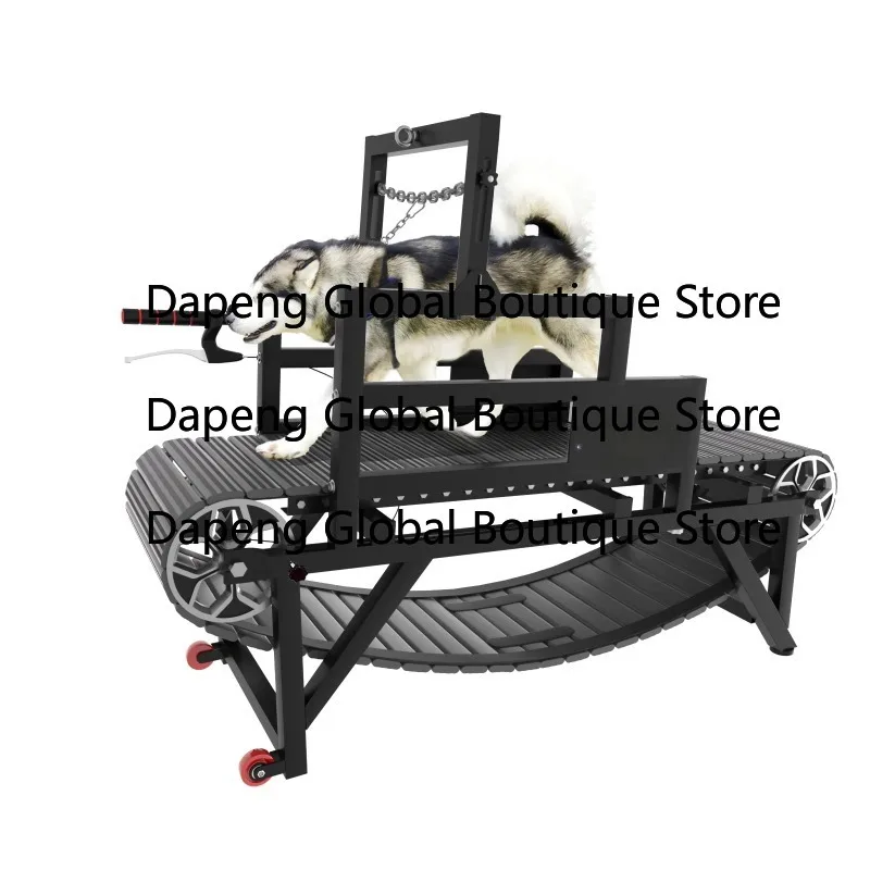 Dog Treadmill Agility Stylish Large/Medium Dog Adjustable Ramp ABS Surface Covered Soft Rubber Brake Computer Activity Casters