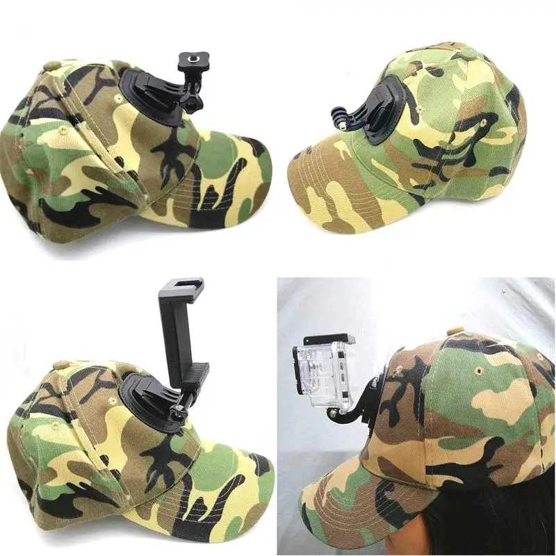 Akcesoria czapka przeciwsłoneczna z podstawką na telefon komórkowy klips/zacisk/uchwyt do Gopro Hero 121109875 Xiaomi Yi 4K Insta360 kamera X3/4