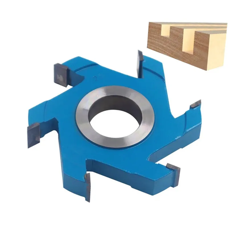 Six Blades Woodworking Machine Molding Cutter Slot Groove Cnc Router Bit Milling Cutter Spindle Model Tool For Slotting