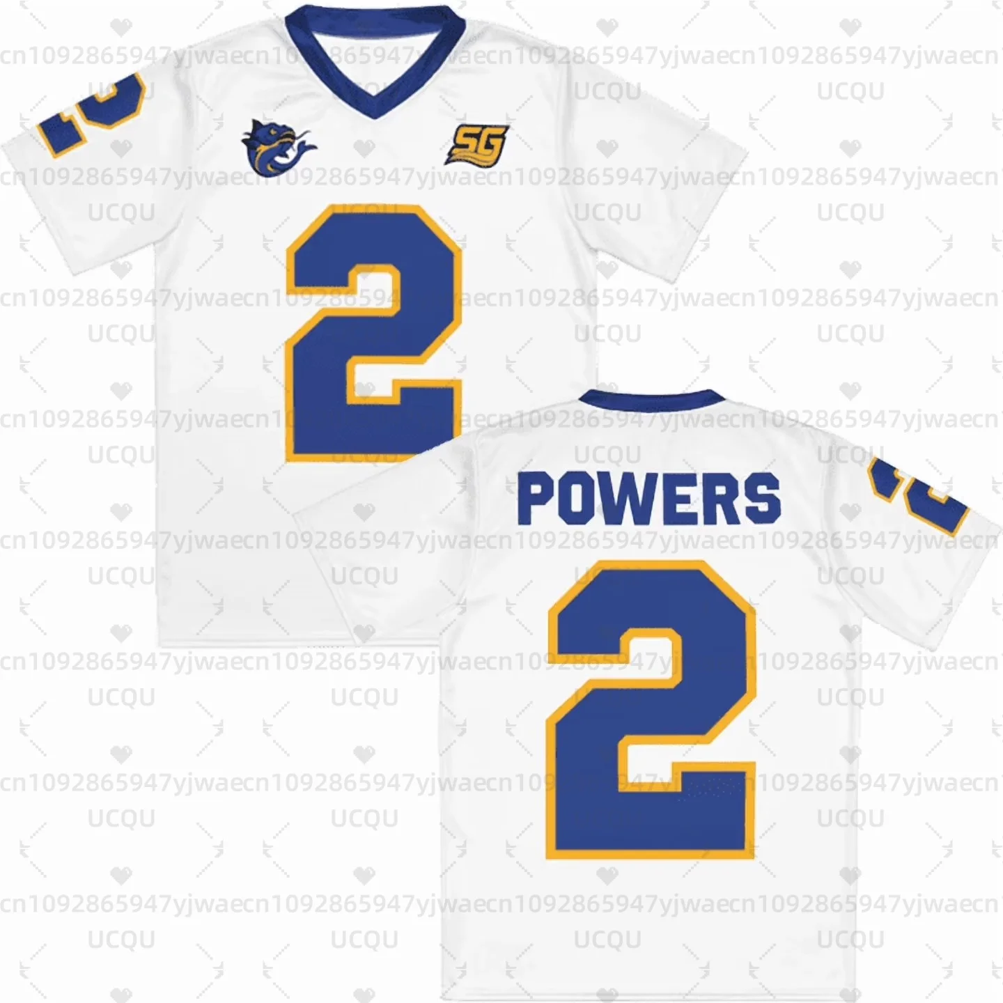 تشاد باورز جنوب جورجيا لكرة القدم جيرسي تي شيرت الخامس الرقبة قصيرة الأكمام ملابس رياضية المحملة النساء الرجال في الهواء الطلق ملابس الشارع الشهير #1