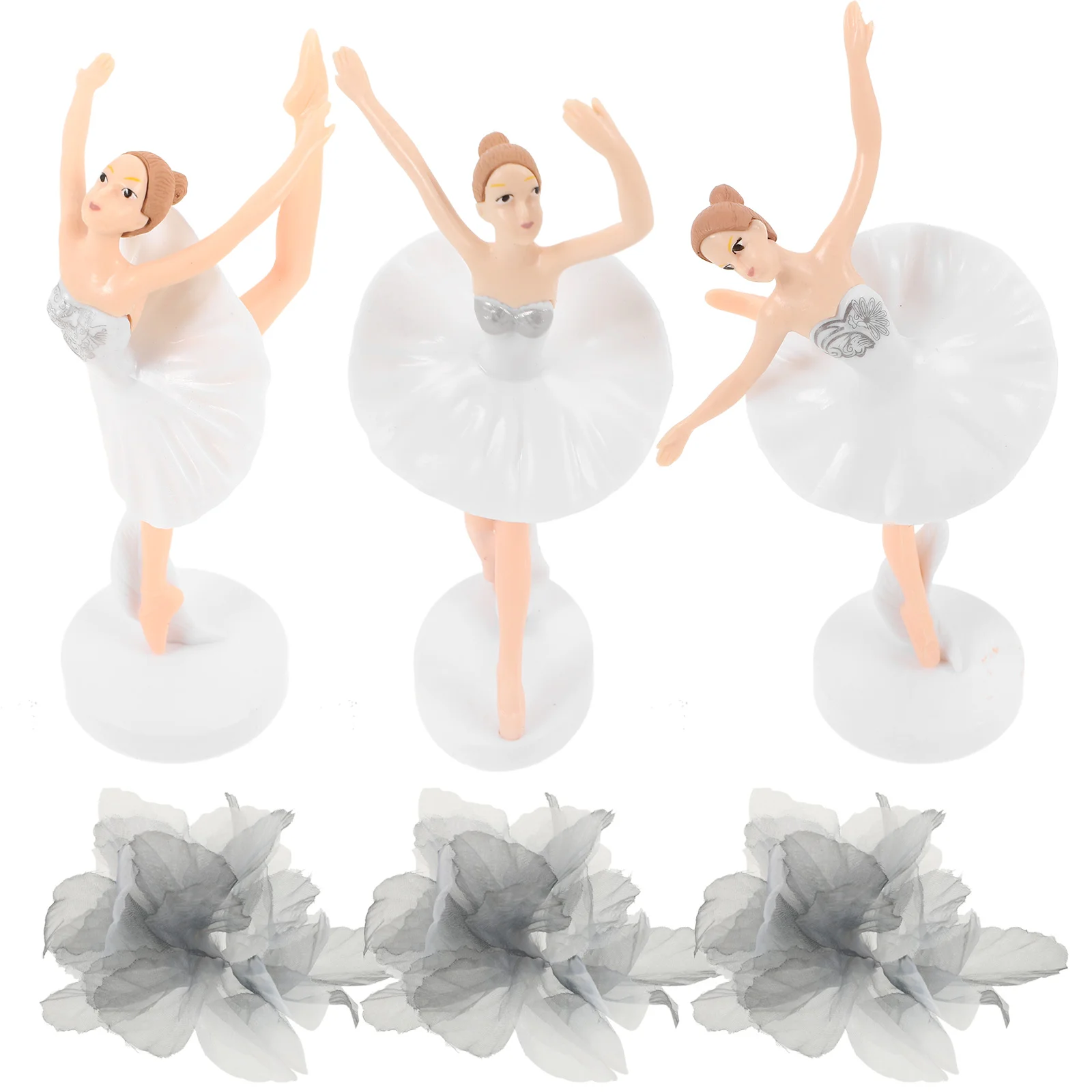 

Decor for Car Ballet Girl Ornaments Home Creative Cake Decorations White Beautiful Decors