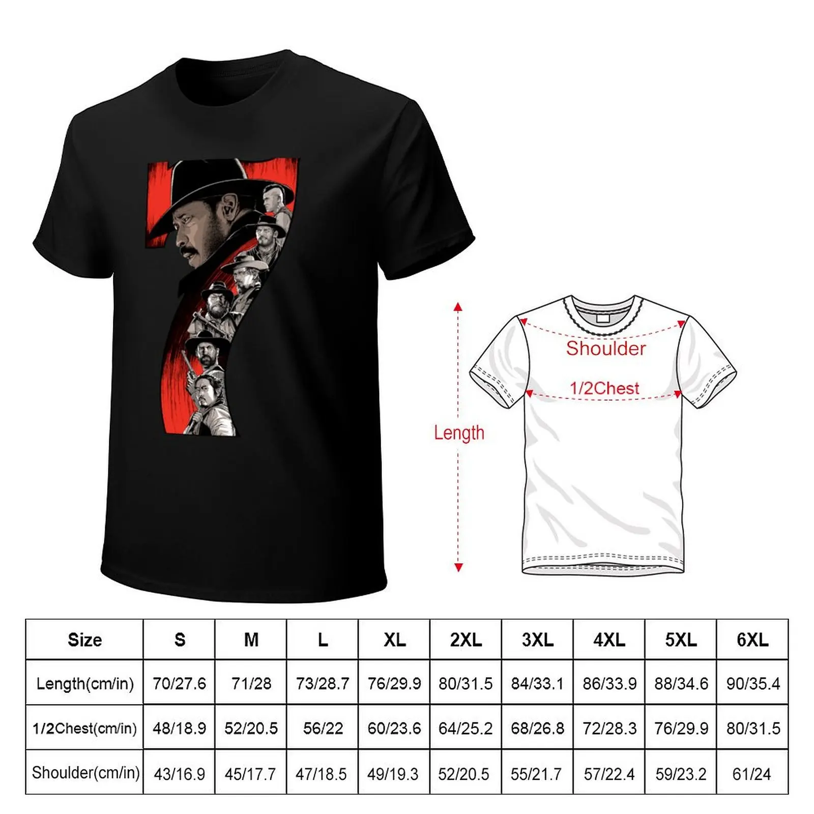 The Magnificent Seven T-Shirt Fashion Pattern Printed Tee Shirt