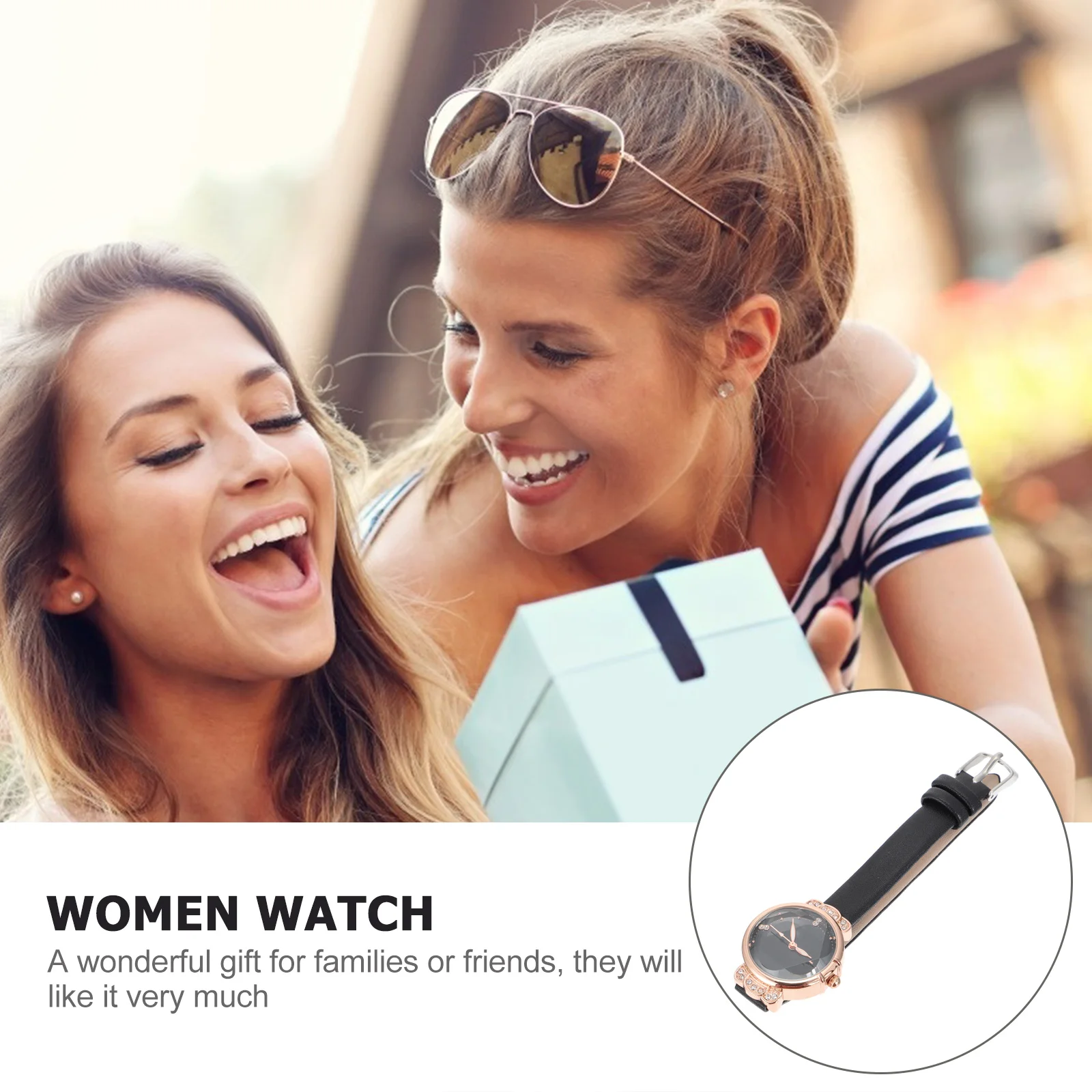 Women Quartz Wristwatch Rhinestone Strap Pink Fashion Business Students Watch Precise Movement Lightweight Comfortable