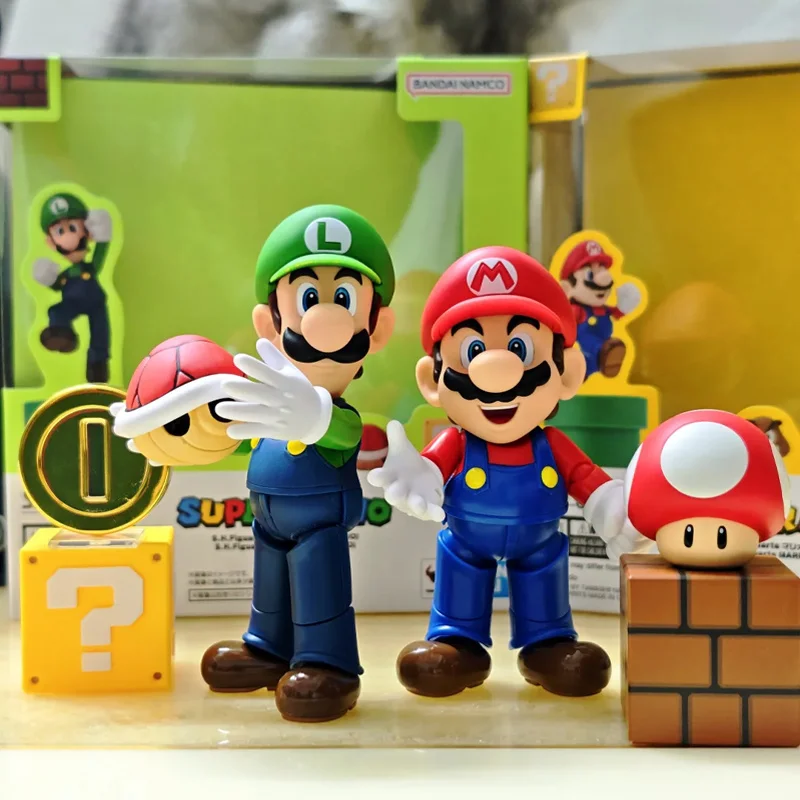 

В наличии Оригинальный Bandai Tamashii Nations S.H. Набор аксессуаров Figuarts Super Mario: коллекционные фигурки Супер Марио, Луиджи, Йоши, Боузера